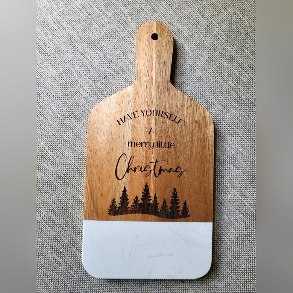 BLANK Marble+Acacia Wood Cheese Board